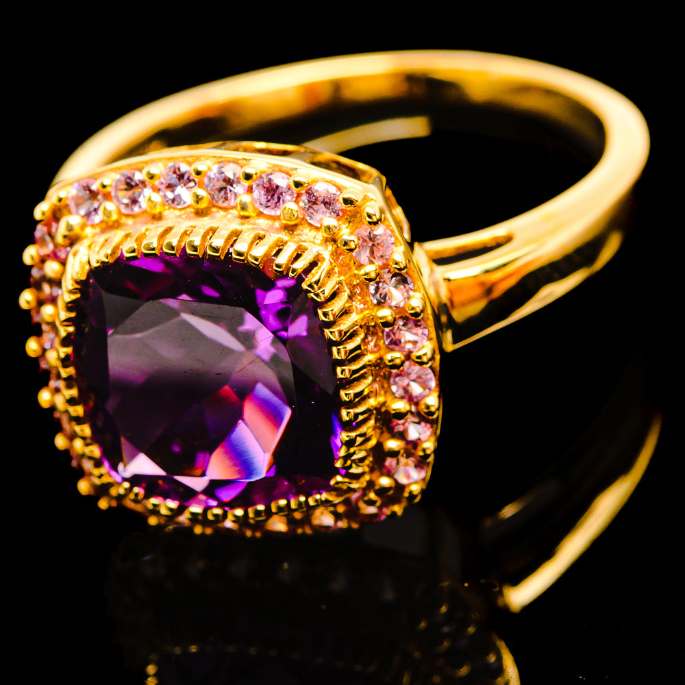 Amethyst Rings handcrafted by Anasilvercos - R17300-AMT