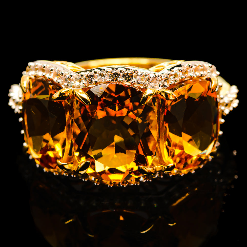 Citrine Rings handcrafted by Anasilvercos - R17678-CIT - Photo 2