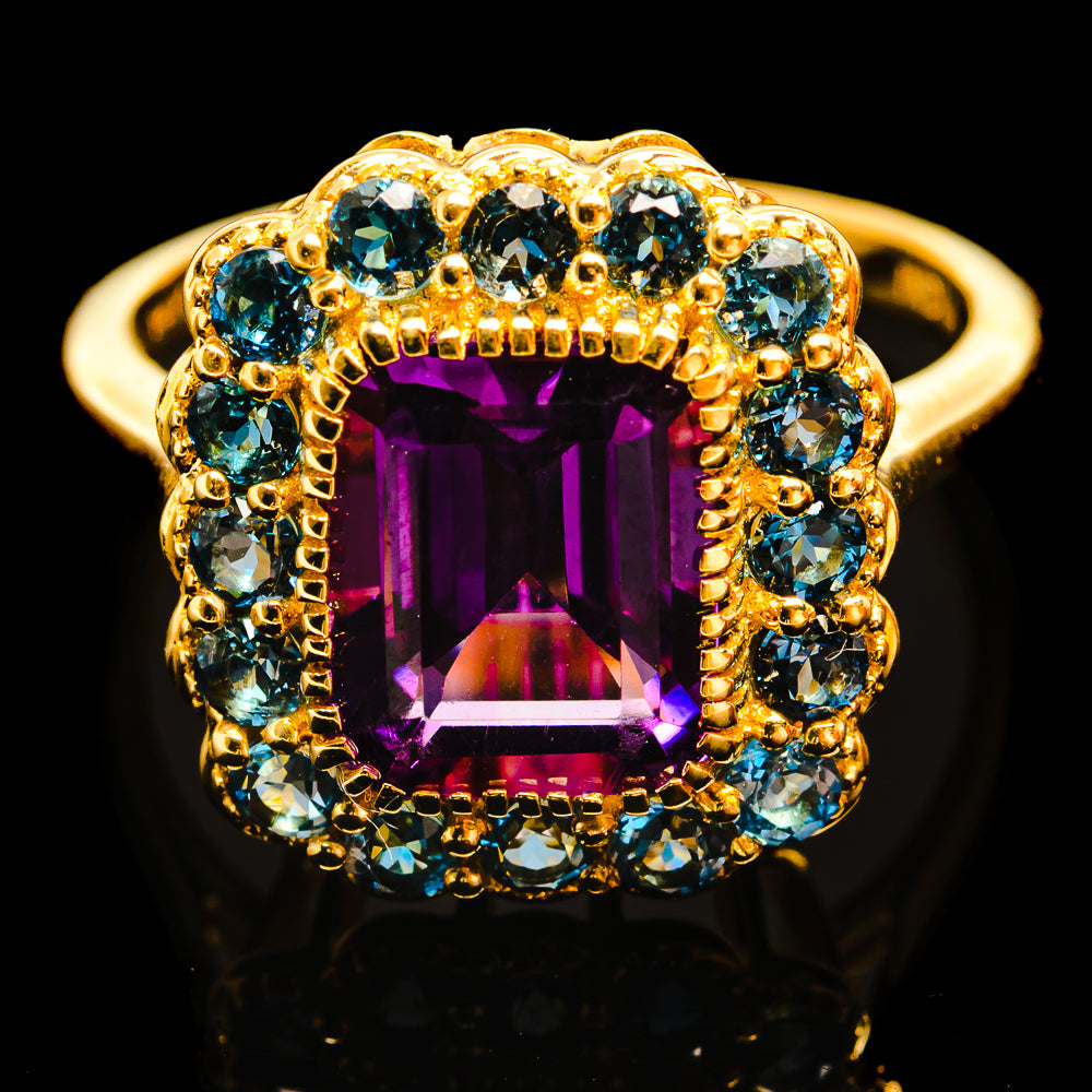 Amethyst Rings handcrafted by Anasilvercos - R18103-AMT - Photo 2