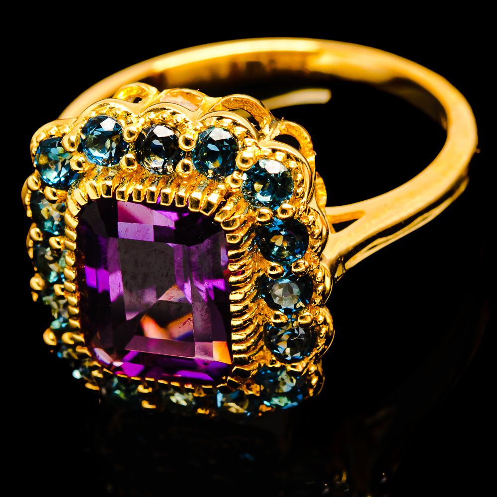 Amethyst Rings handcrafted by Anasilvercos - R18103-AMT