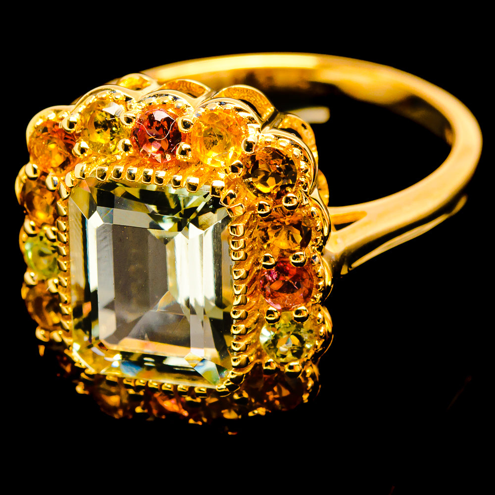 Green Amethyst Rings handcrafted by Anasilvercos - R18103-GAMT
