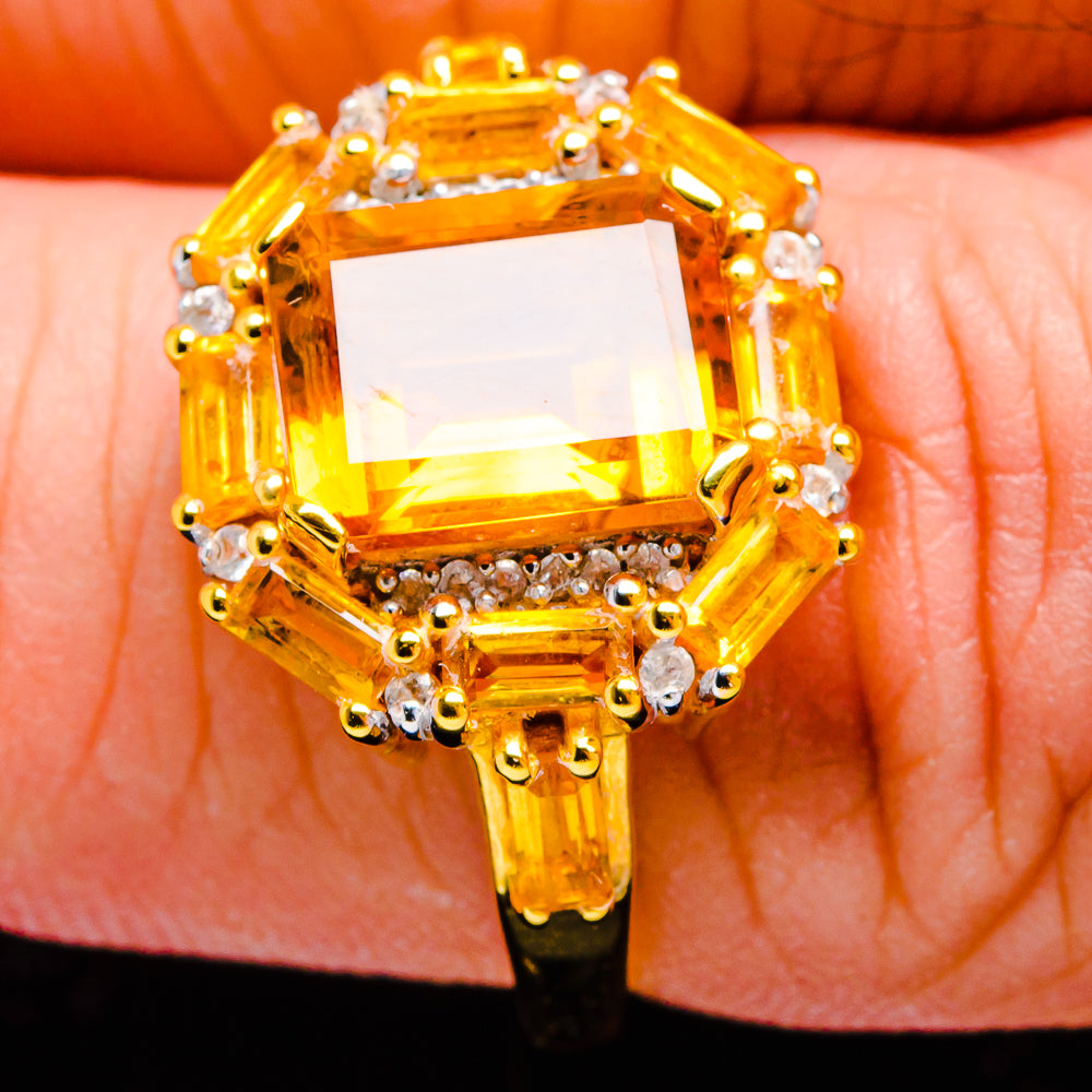 Mandarin Citrine Rings handcrafted by Anasilvercos - R18145-CIT-SIZE-7 - Photo 3