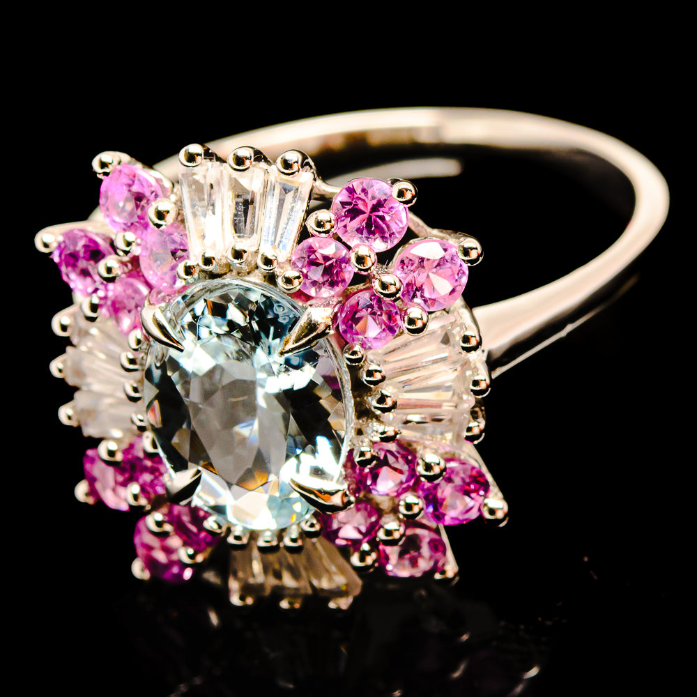 Aquamarine Rings handcrafted by Anasilvercos - R18154-AQM