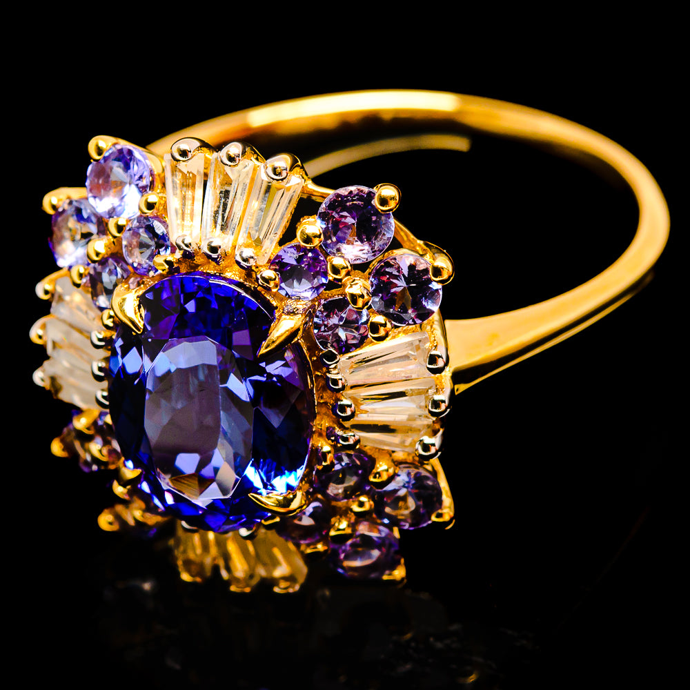 Tanzanite Rings handcrafted by Anasilvercos - R18154-TZ
