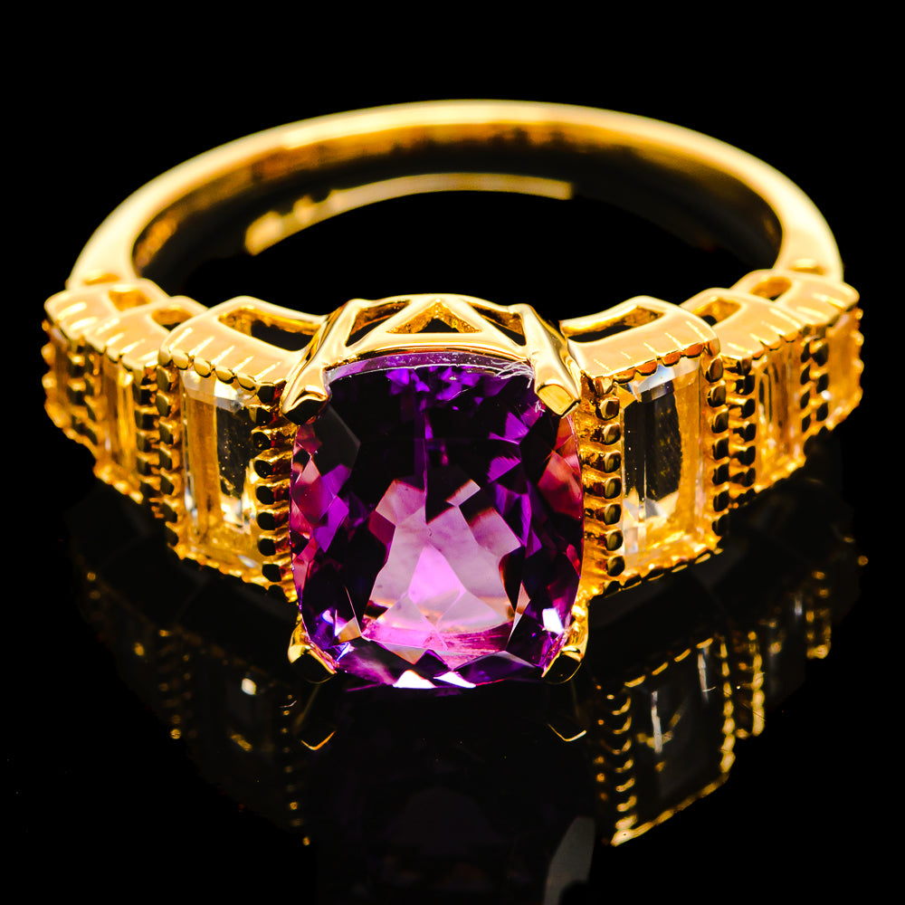 Amethyst Rings handcrafted by Anasilvercos - R18506-AMT - Photo 2