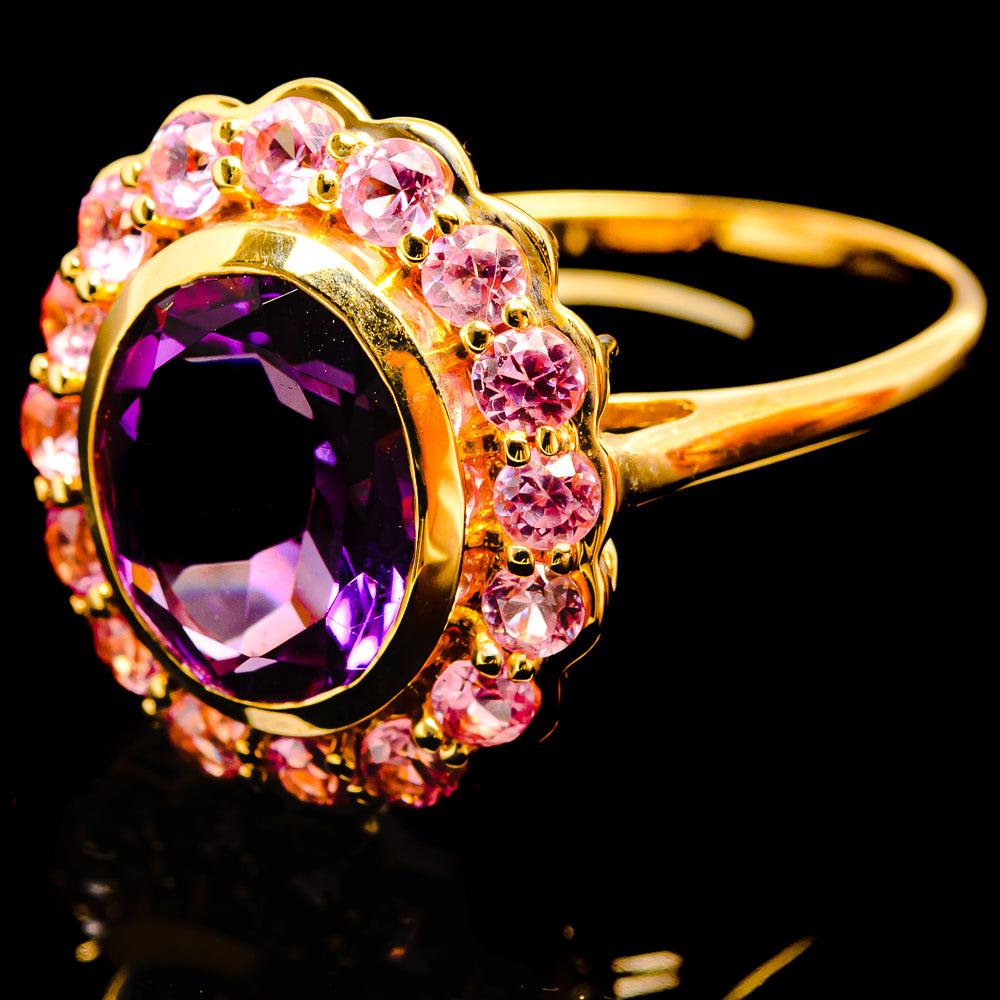 Amethyst Rings handcrafted by Anasilvercos - R22482-AMT