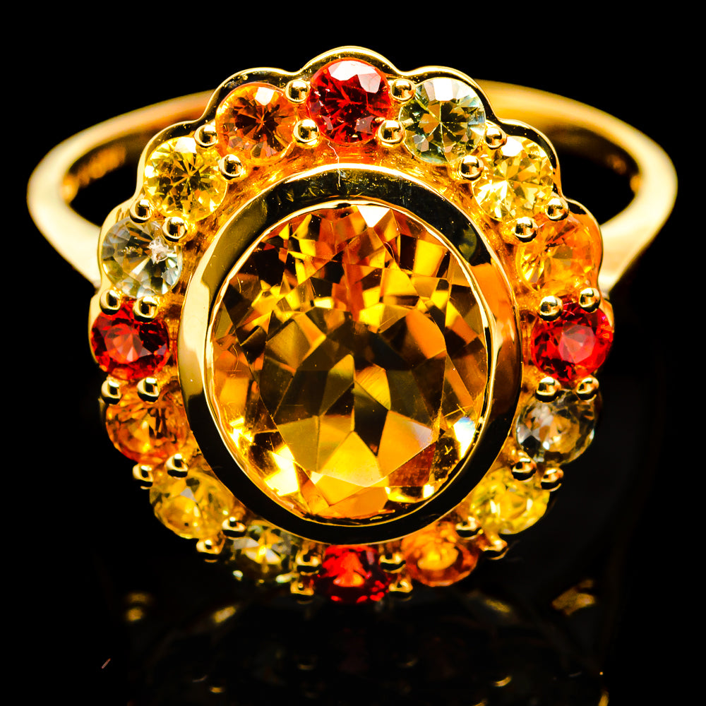 Citrine Rings handcrafted by Anasilvercos - R22482-CIT - Photo 2
