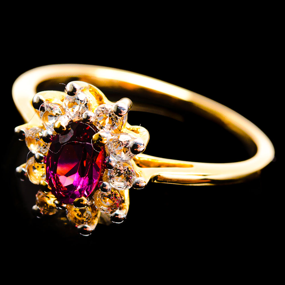 Rhodolite Garnet Rings handcrafted by Anasilvercos - R2528-GAR-SIZE-7