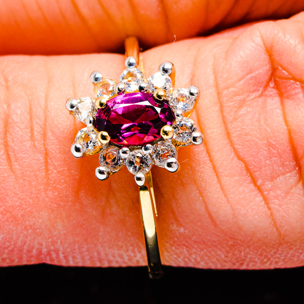 Rhodolite Garnet Rings handcrafted by Anasilvercos - R2528-GAR-SIZE-7 - Photo 3