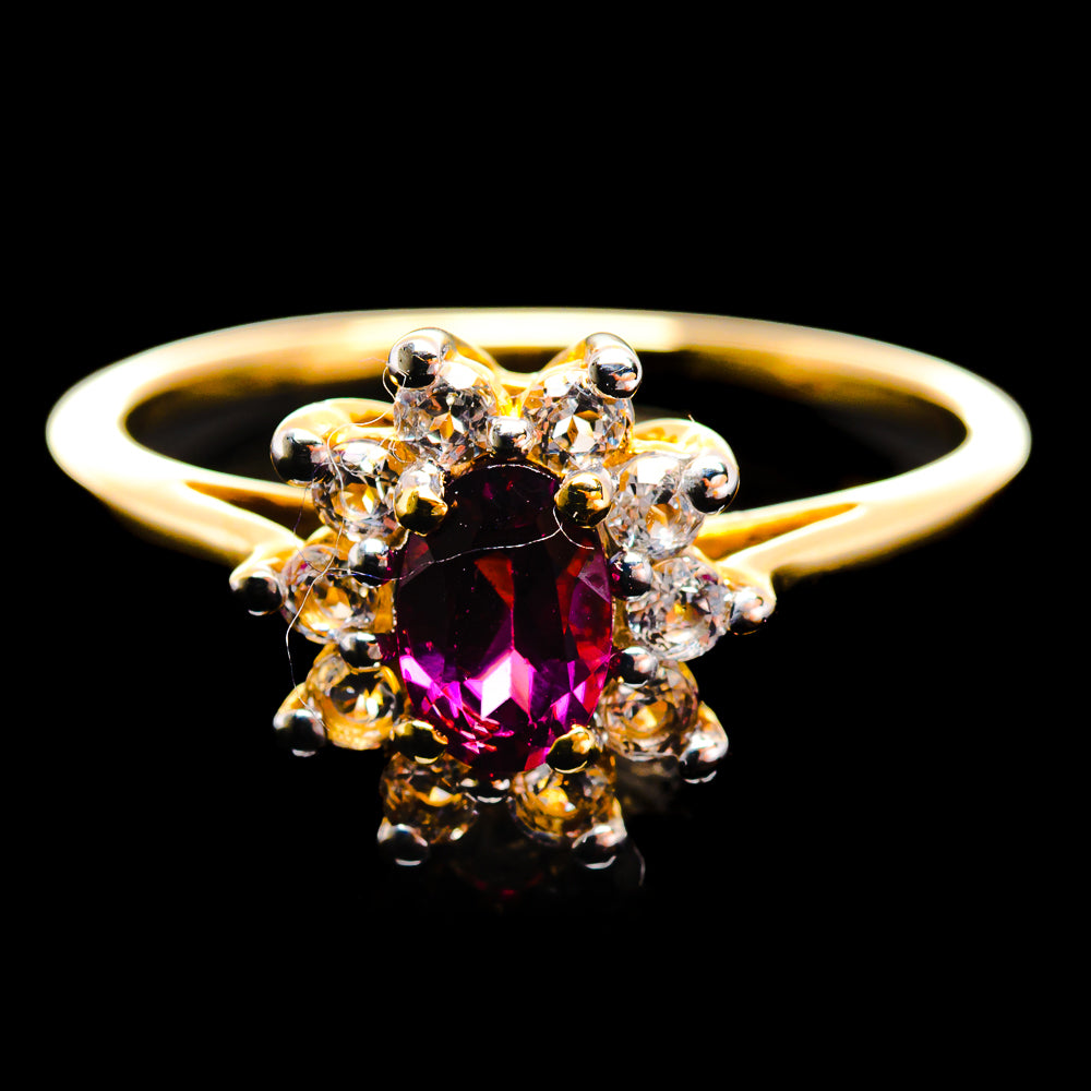 Rhodolite Garnet Rings handcrafted by Anasilvercos - R2528-GAR-SIZE-9 - Photo 2