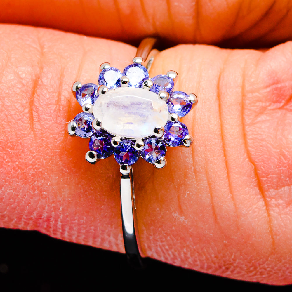 Rainbow Moonstone Rings handcrafted by Anasilvercos - R2528-MOON-SIZE-7 - Photo 3