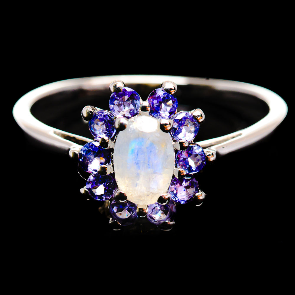 Rainbow Moonstone Rings handcrafted by Anasilvercos - R2528-MOON-SIZE-6 - Photo 2