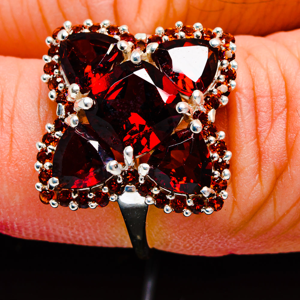 Garnet Rings handcrafted by Anasilvercos - R2974-GAR-SIZE-8 - Photo 3