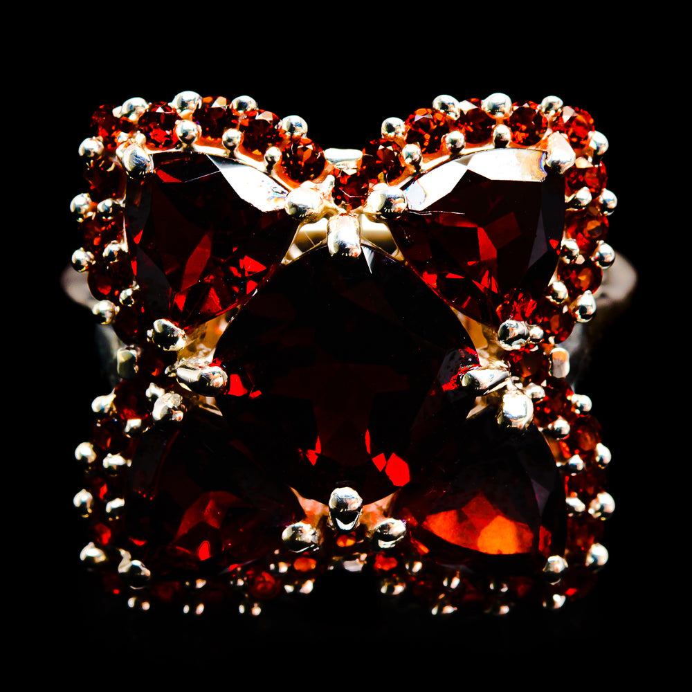Garnet Rings handcrafted by Anasilvercos - R2974-GAR-SIZE-8 - Photo 2