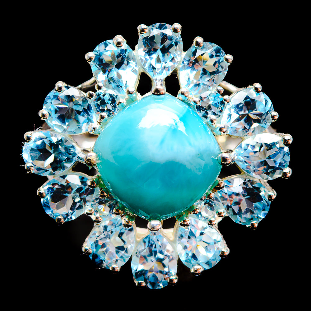 Larimar Rings handcrafted by Anasilvercos - R3239-LMR-SIZE-7 - Photo 2
