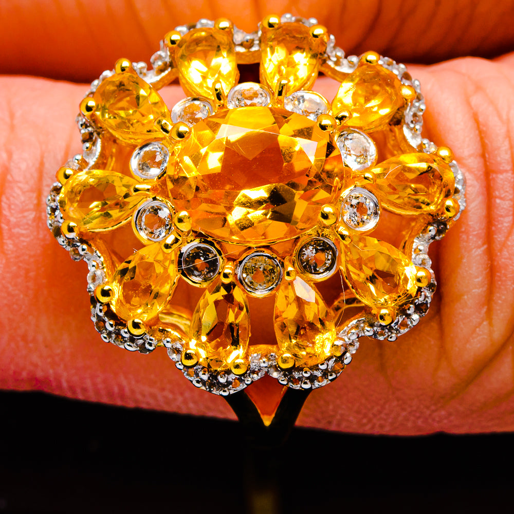 Citrine Rings handcrafted by Anasilvercos - R9086-CIT-SIZE-7 - Photo 3