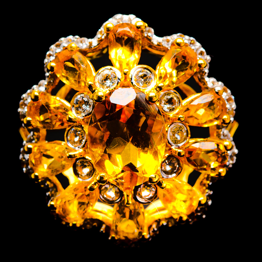 Citrine Rings handcrafted by Anasilvercos - R9086-CIT-SIZE-8 - Photo 2