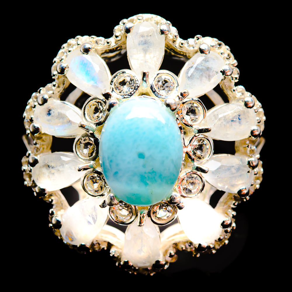 Larimar Rings handcrafted by Anasilvercos - R9086-LMR-SIZE-8 - Photo 2