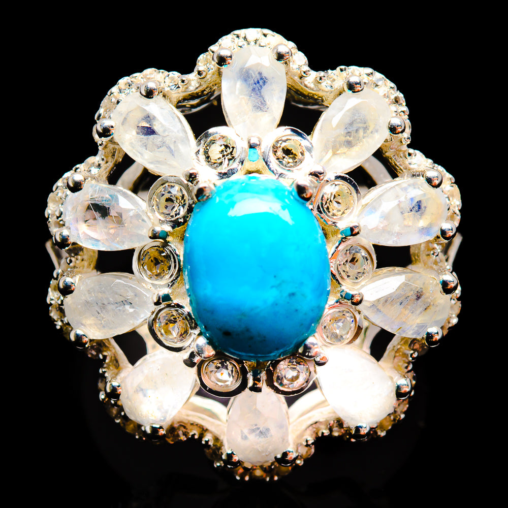 Turquoise Rings handcrafted by Anasilvercos - R9086-TURQ-SIZE-7 - Photo 2