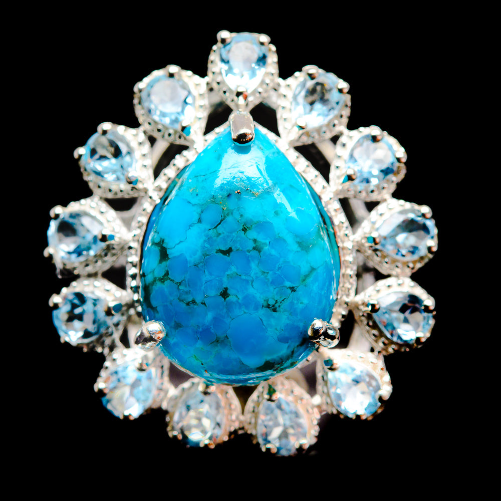 Turquoise Rings handcrafted by Anasilvercos - R9220-TURQ-SIZE-7 - Photo 2