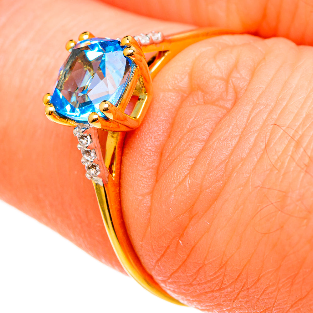 Blue Topaz Rings handcrafted by Anasilvercos - RING100510
