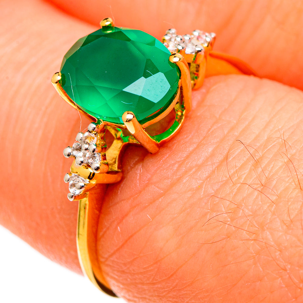Green Onyx Rings handcrafted by Anasilvercos - RING100517 - Photo 3