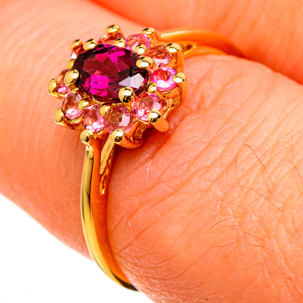 Rhodolite Garnet Rings handcrafted by Anasilvercos - RING100518