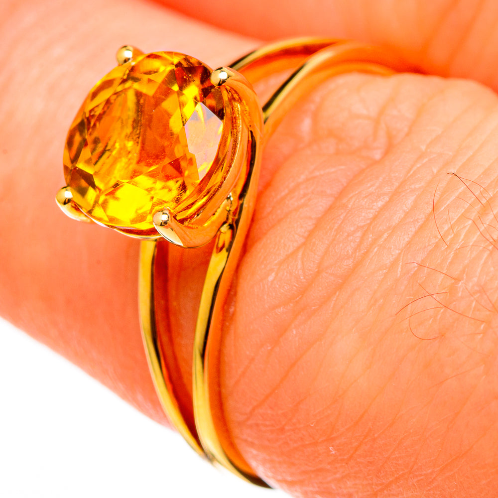 Mandarin Citrine Rings handcrafted by Anasilvercos - RING100524