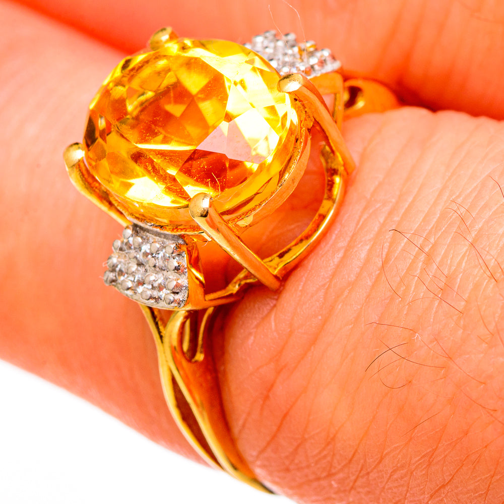 Citrine Rings handcrafted by Anasilvercos - RING100525