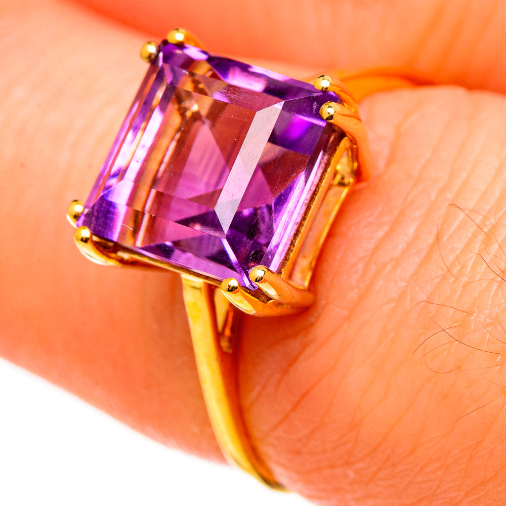 Amethyst Rings handcrafted by Anasilvercos - RING100528