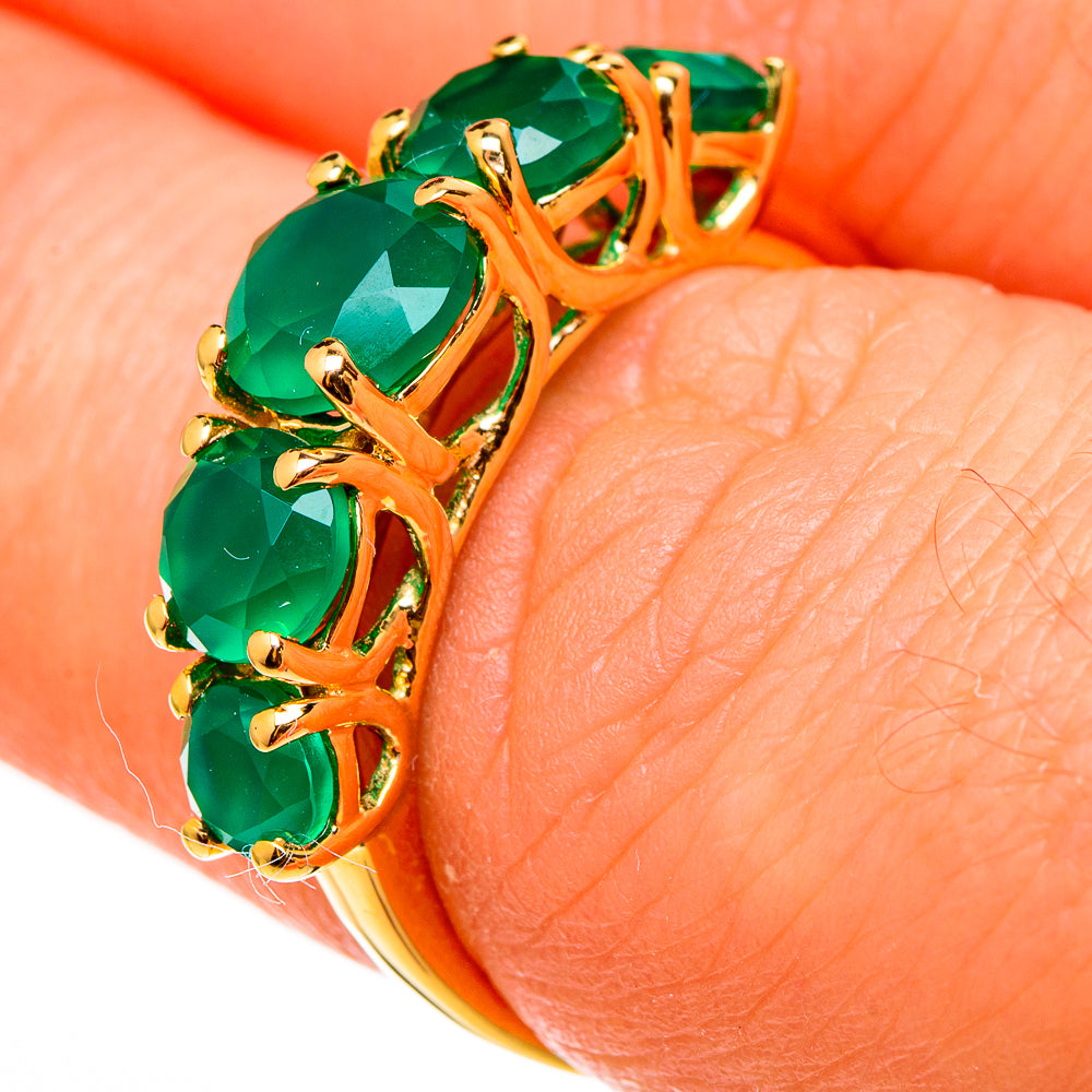 Green Onyx Rings handcrafted by Anasilvercos - RING100538
