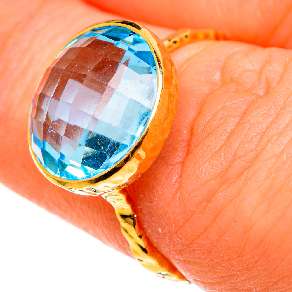 Blue Topaz Rings handcrafted by Anasilvercos - RING100547