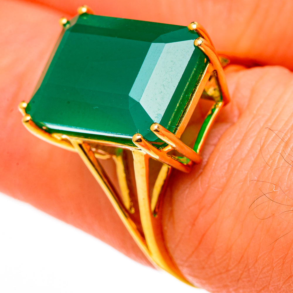 Green Onyx Rings handcrafted by Anasilvercos - RING100550