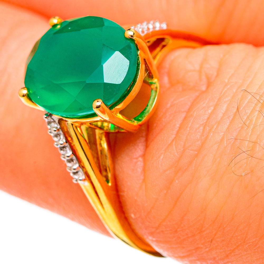 Green Onyx Rings handcrafted by Anasilvercos - RING100552 - Photo 3