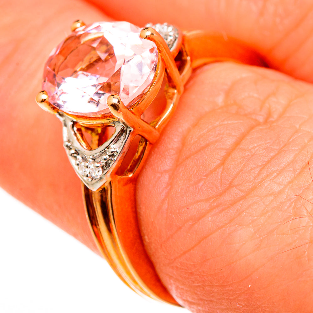 Morganite Rings handcrafted by Anasilvercos - RING100556