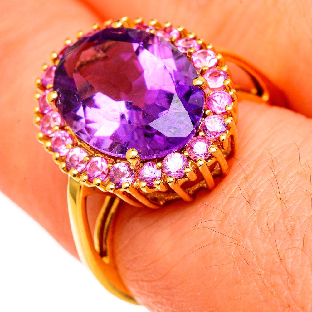 Amethyst Rings handcrafted by Anasilvercos - RING100558