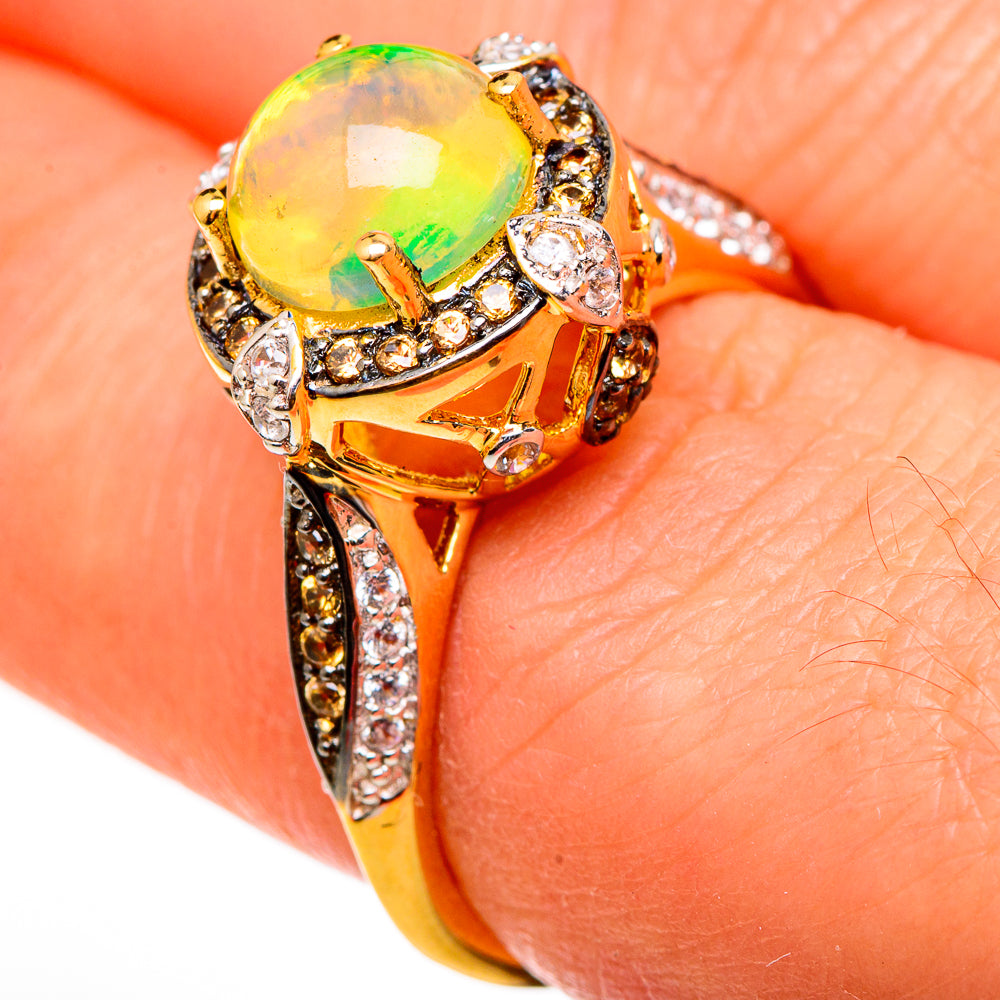 Ethiopian Opal Rings handcrafted by Anasilvercos - RING100562 - Photo 3