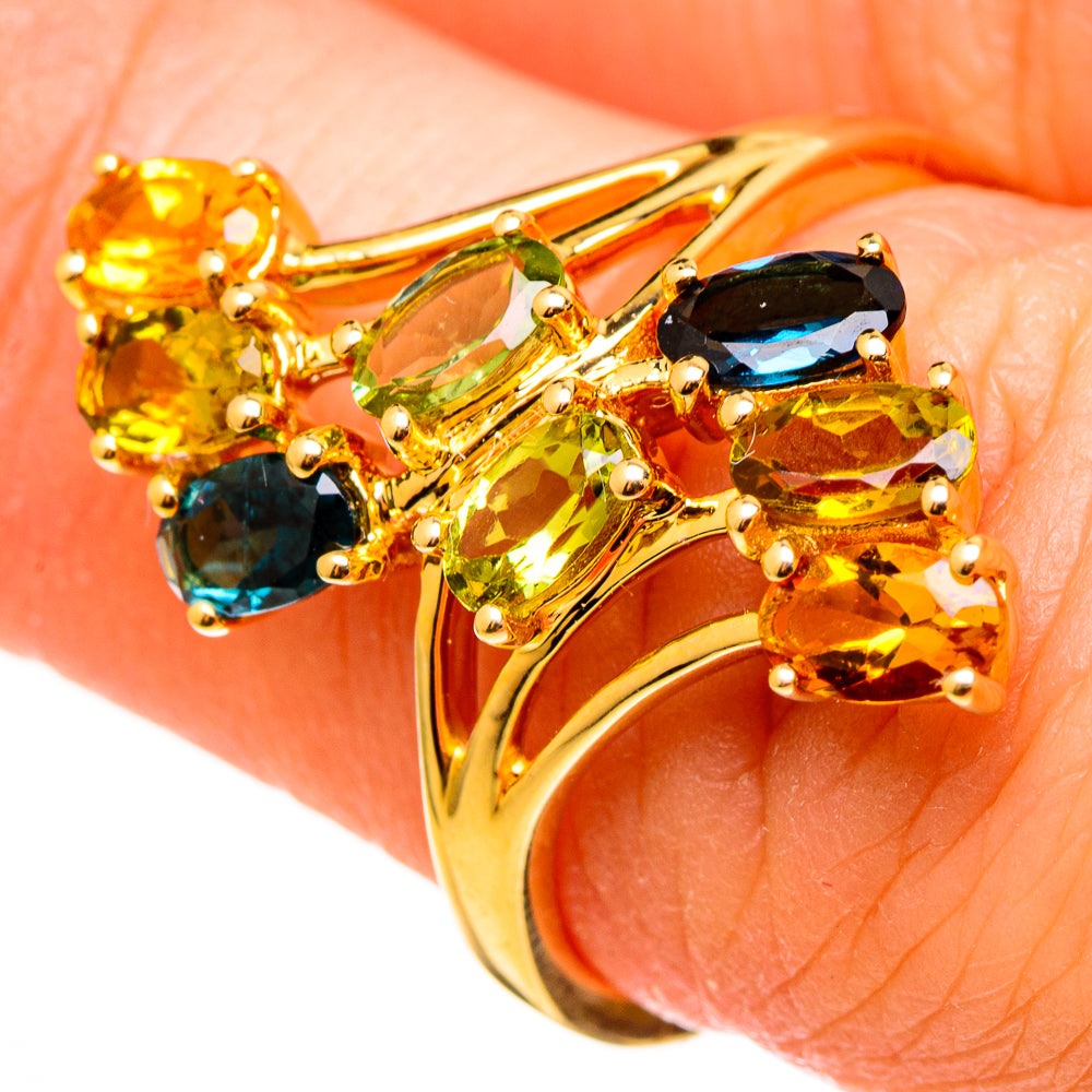 Multi-Colored Sapphire Rings handcrafted by Anasilvercos - RING100567