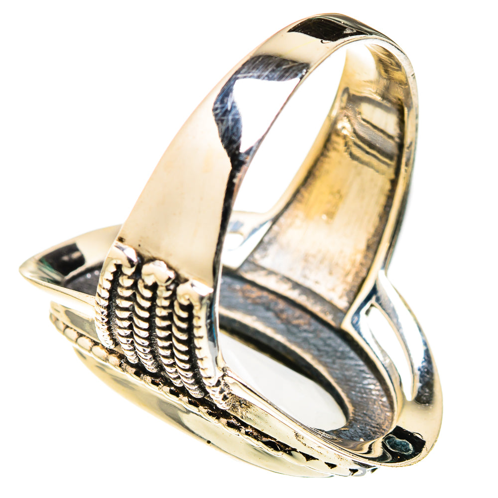 Rainbow Moonstone Rings handcrafted by Anasilvercos - RING127221 - Photo 3