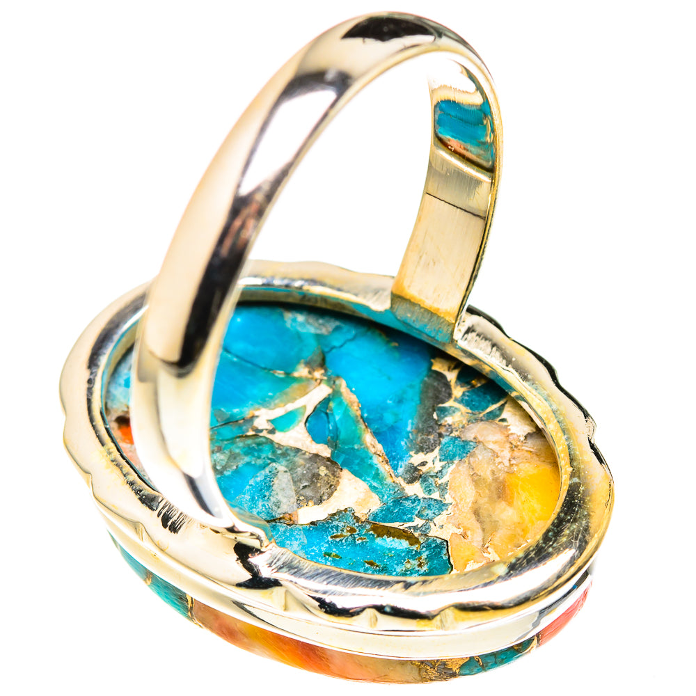 Spiny Oyster Turquoise Rings handcrafted by Anasilvercos - RING127223 - Photo 3