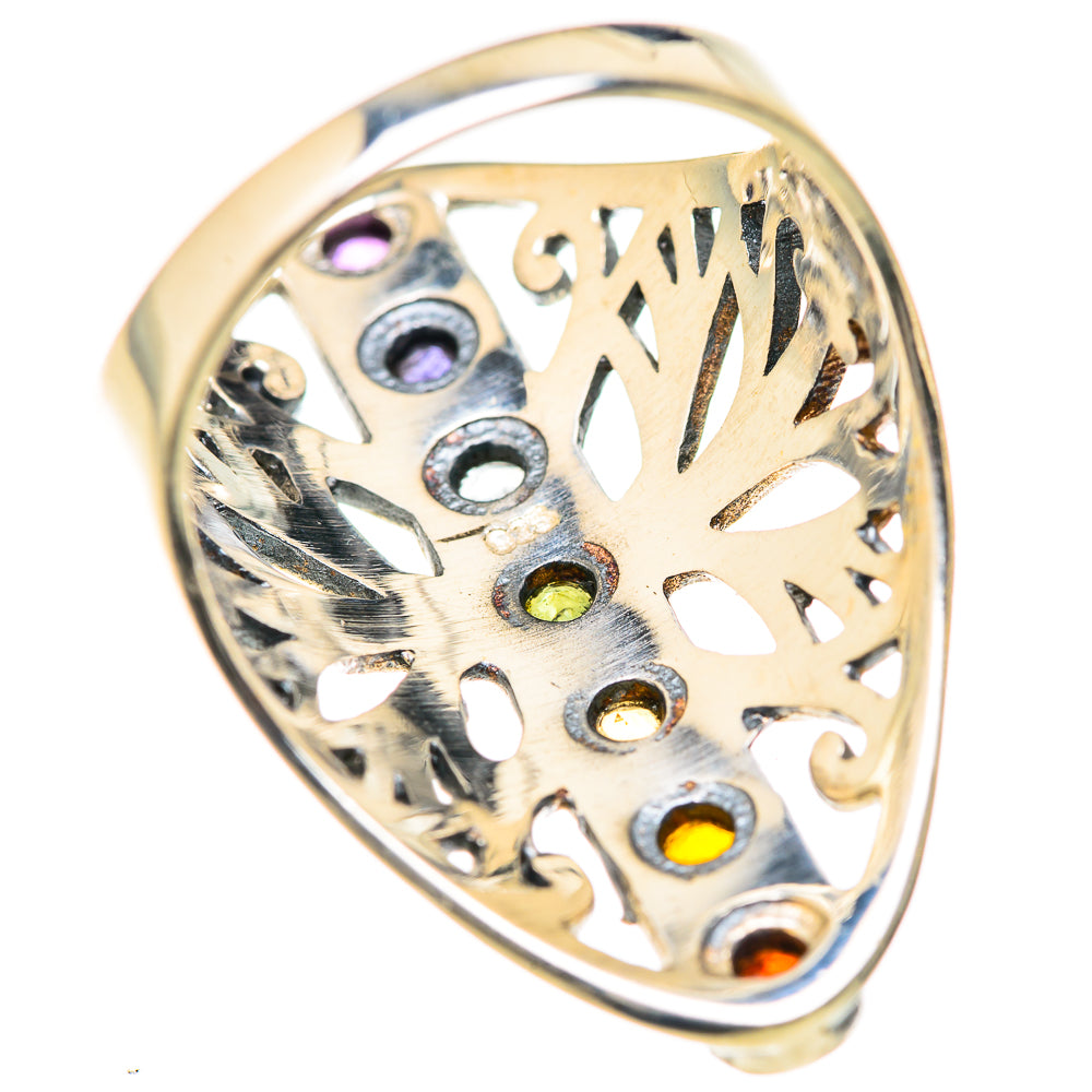 Multi-Stone Rainbow Chakra Rings handcrafted by Anasilvercos - RING127715 - Photo 3