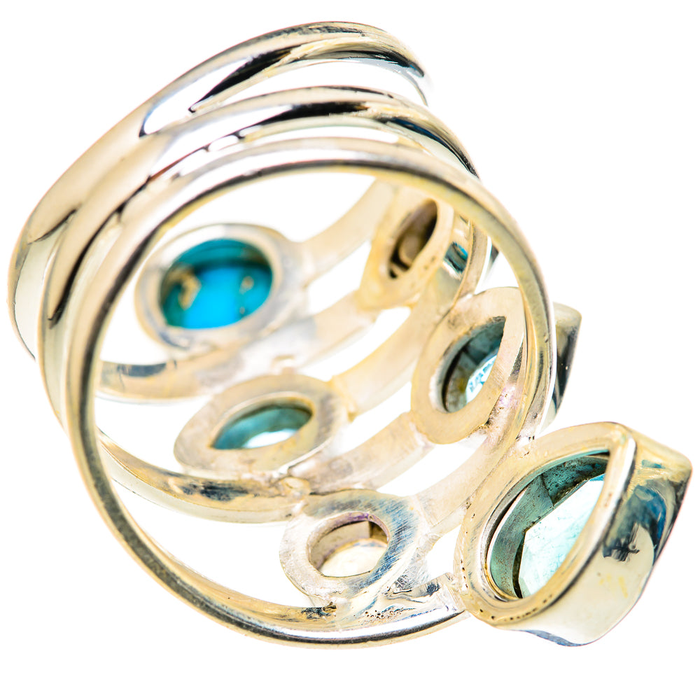 Blue Copper Composite Turquoise Rings handcrafted by Anasilvercos - RING127794 - Photo 3