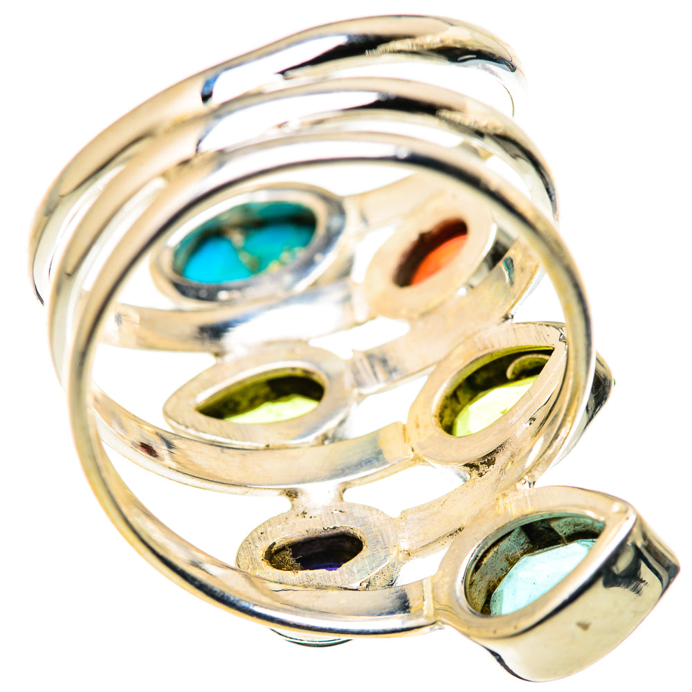 Blue Copper Composite Turquoise Rings handcrafted by Anasilvercos - RING127999 - Photo 3