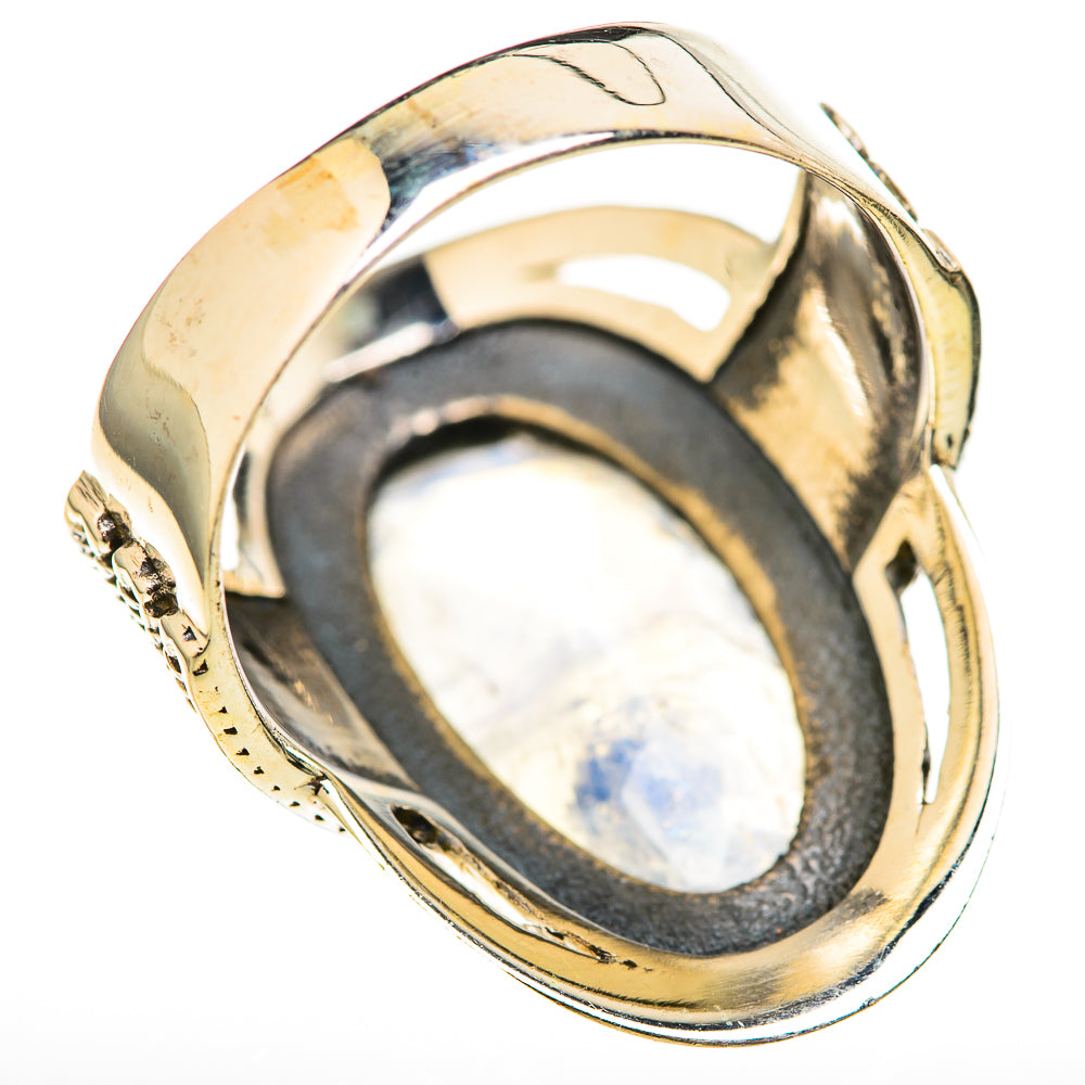 Rainbow Moonstone Rings handcrafted by Anasilvercos - RING128028 - Photo 3