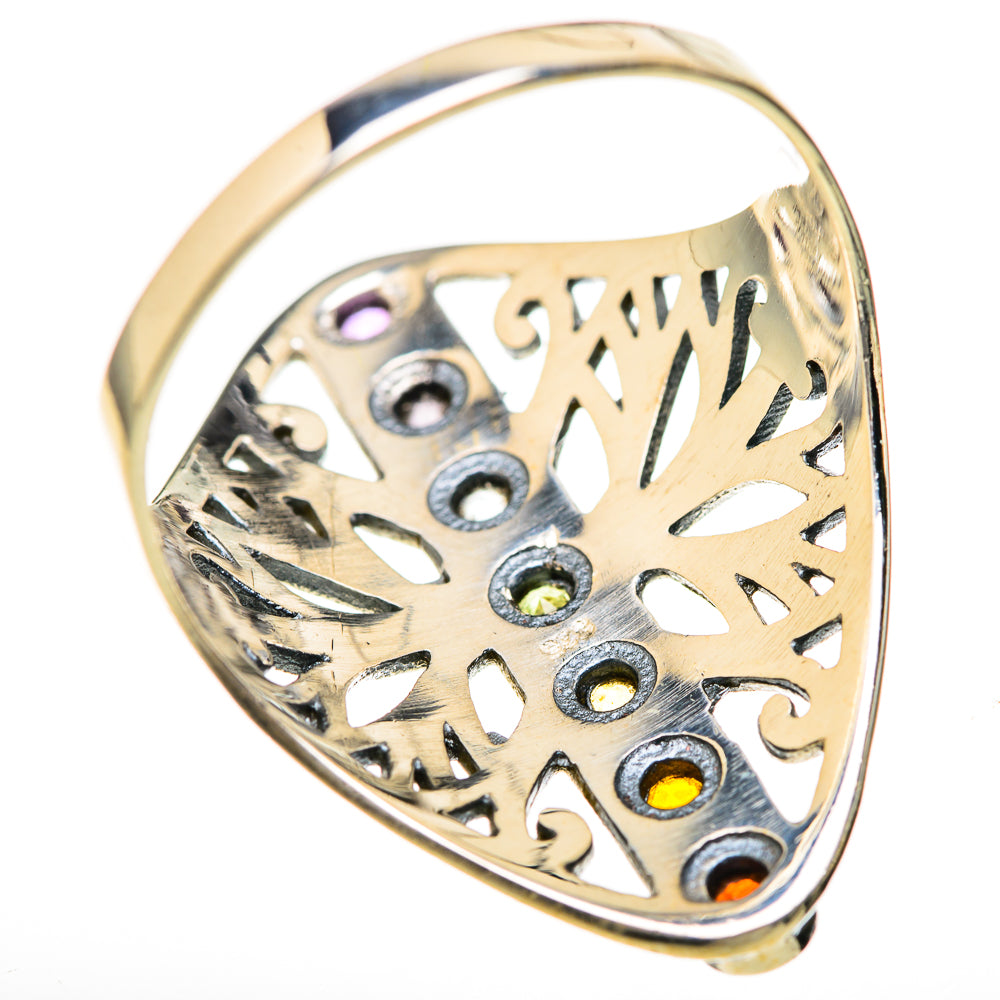 Multi-Stone Rainbow Chakra Rings handcrafted by Anasilvercos - RING128085 - Photo 3