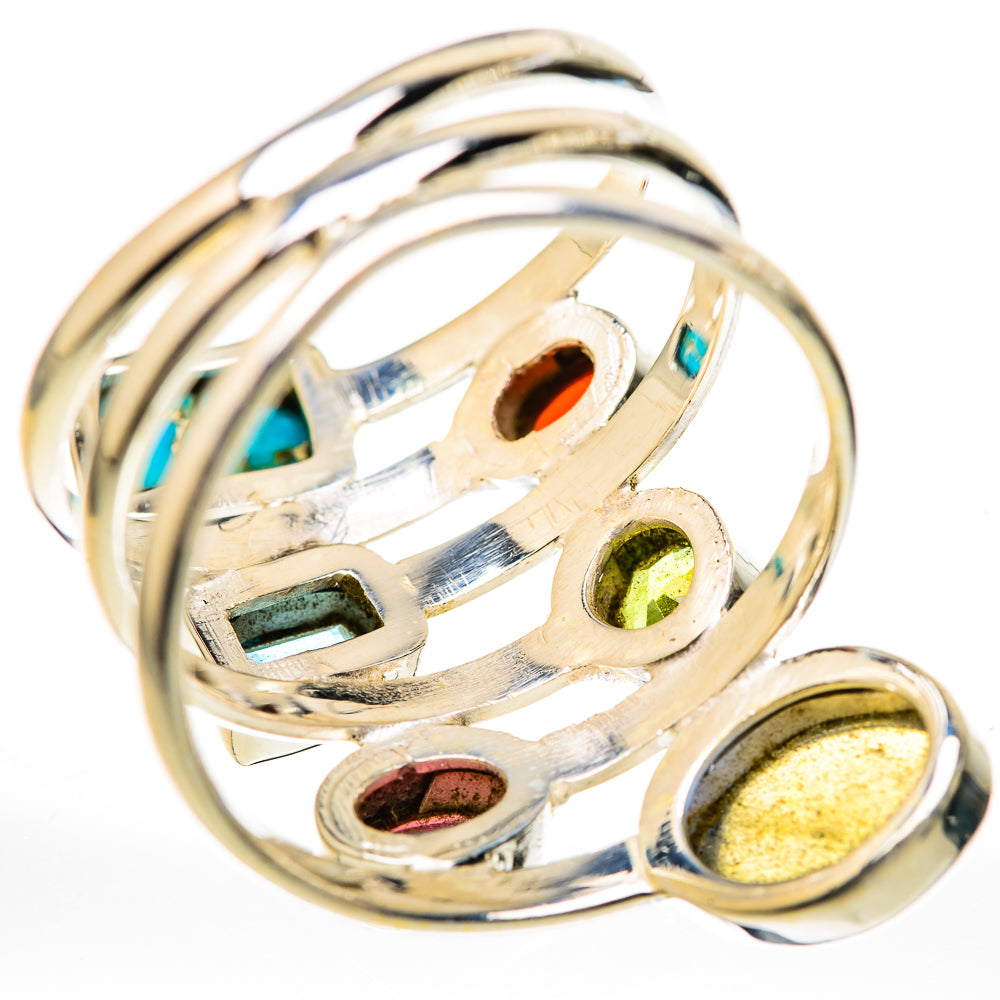 Blue Copper Composite Turquoise Rings handcrafted by Anasilvercos - RING128162 - Photo 3