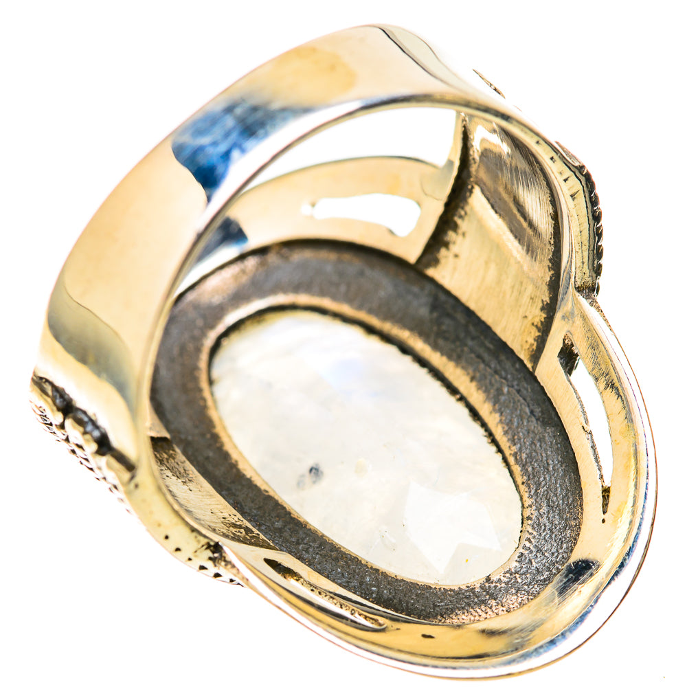 Rainbow Moonstone Rings handcrafted by Anasilvercos - RING128349 - Photo 3