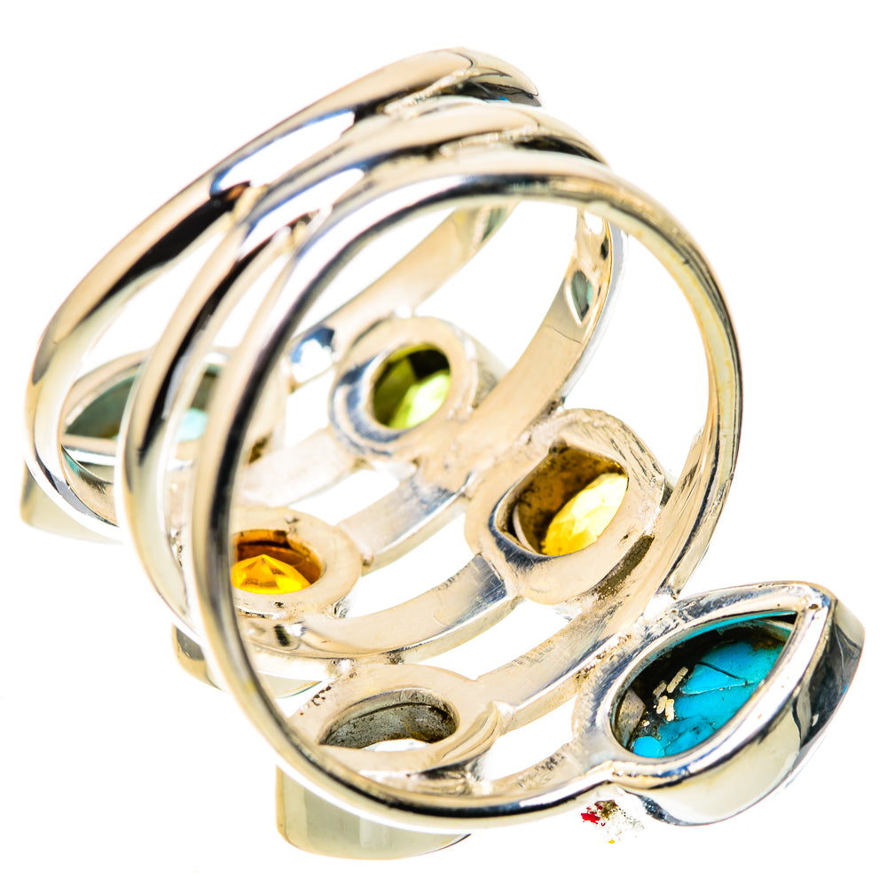 Blue Copper Composite Turquoise Rings handcrafted by Anasilvercos - RING128382 - Photo 3