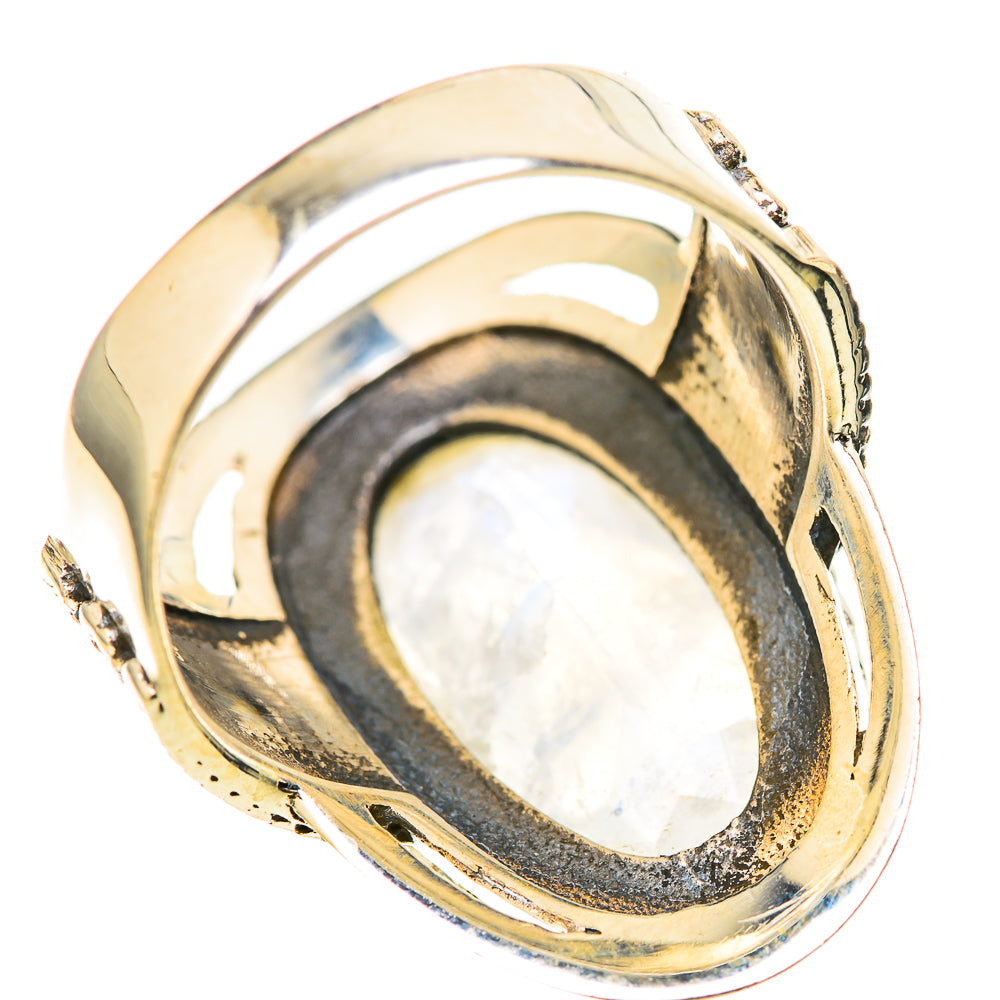 Rainbow Moonstone Rings handcrafted by Anasilvercos - RING128517 - Photo 3