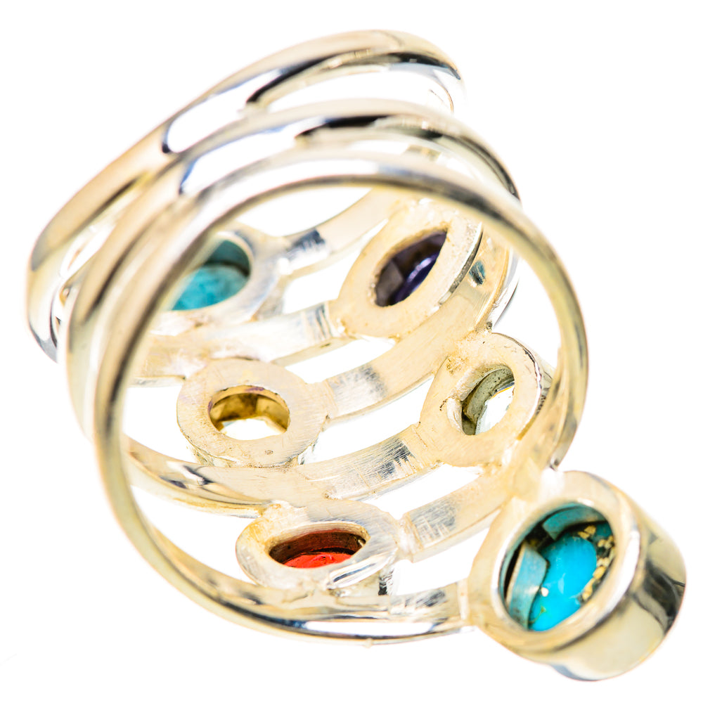 Blue Copper Composite Turquoise Rings handcrafted by Anasilvercos - RING128585 - Photo 3